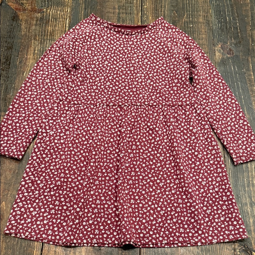 Old Navy Burgundy Floral Kids Dress